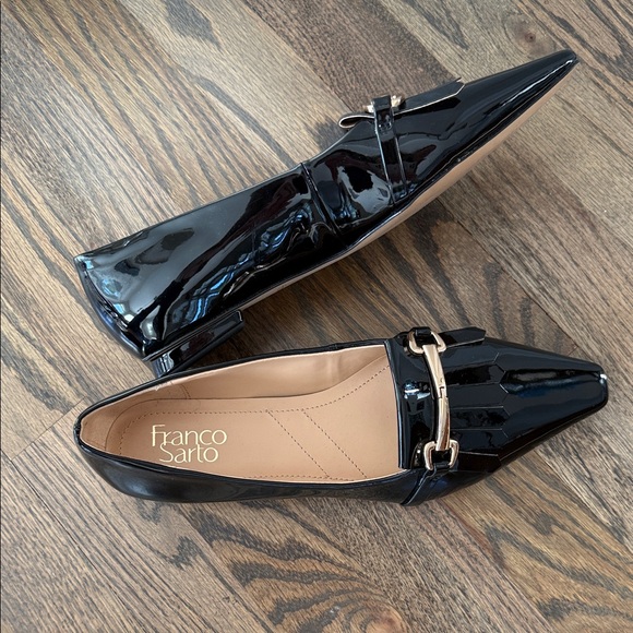 Franco Sarto Black Patent Slip-on Elegant Shoes for Women 7.5M - Picture 4 of 7